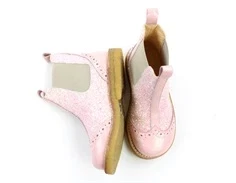 Angulus støvlette rosa/rosa glitter (smal)